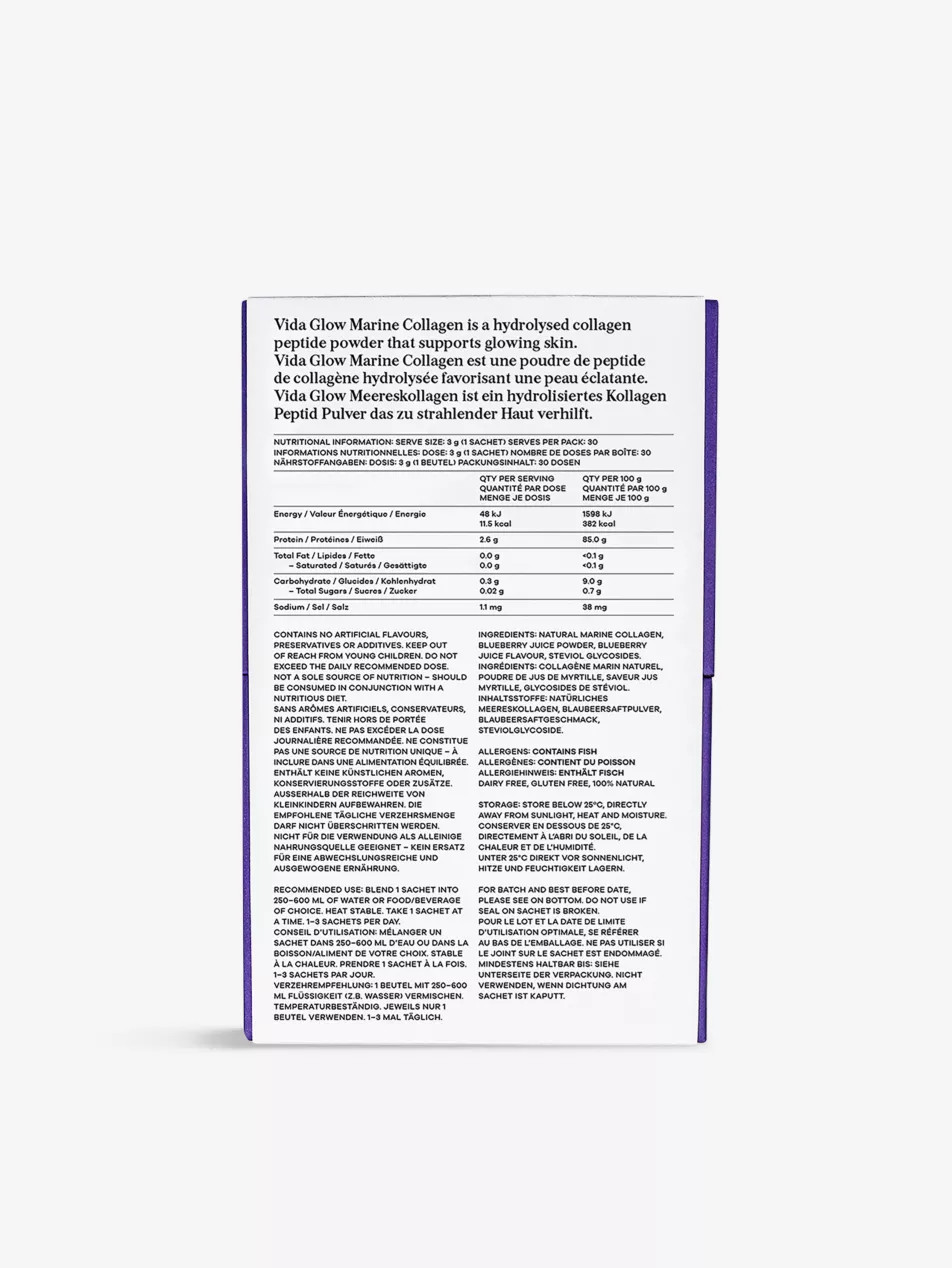 Blueberry Natural Marine Collagen supplement 3g pack of 30 | Selfridges