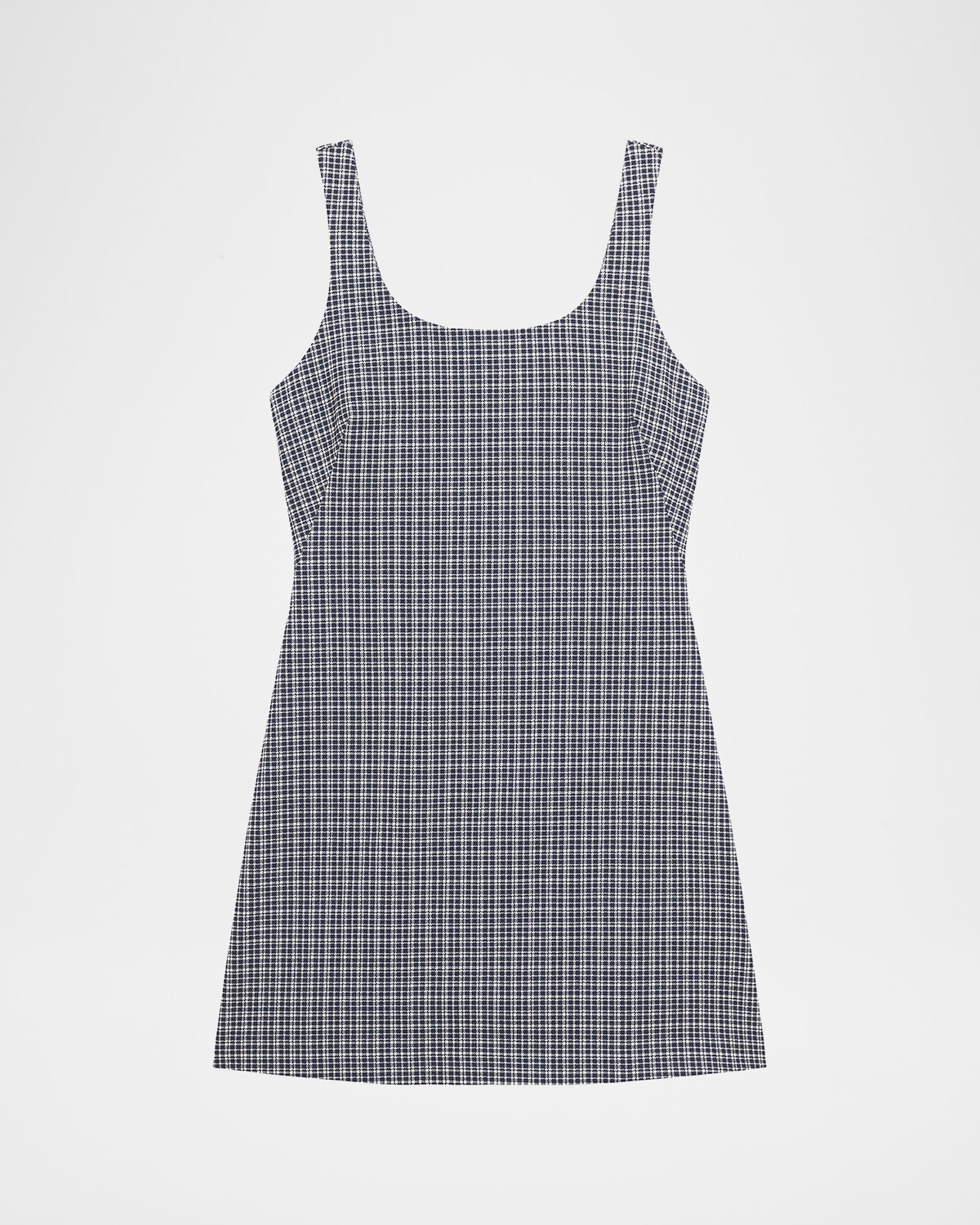 Plaid Scoop-Neck Mini Dress | Neiman Marcus