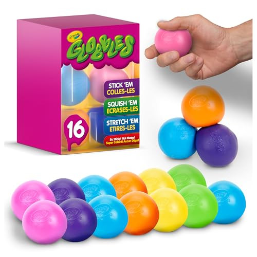Crayola Globbles Squish Toys (16ct), Sticky Stress Ball for Adults & Kids, Squishy Balls, Calming Sensory Gift for Stress Relief | Amazon (US)