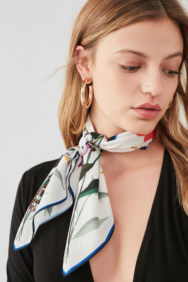 Large Silky Square Scarf | Urban Outfitters (US and RoW)