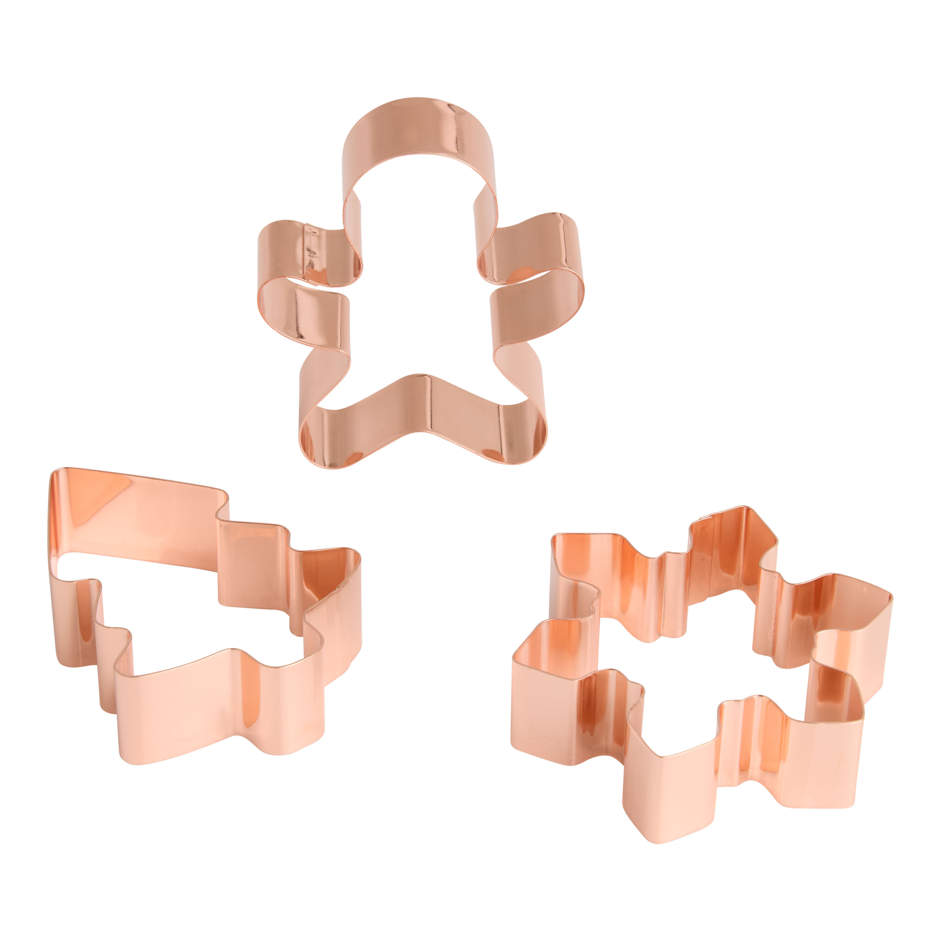 Copper Winter Icons Cookie Cutters 3 Piece Set | World Market