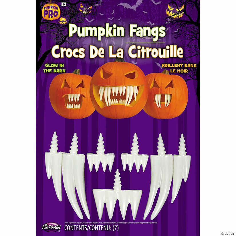 Glow-in-the-Dark Fangs Pumpkin Decorating | Oriental Trading Company
