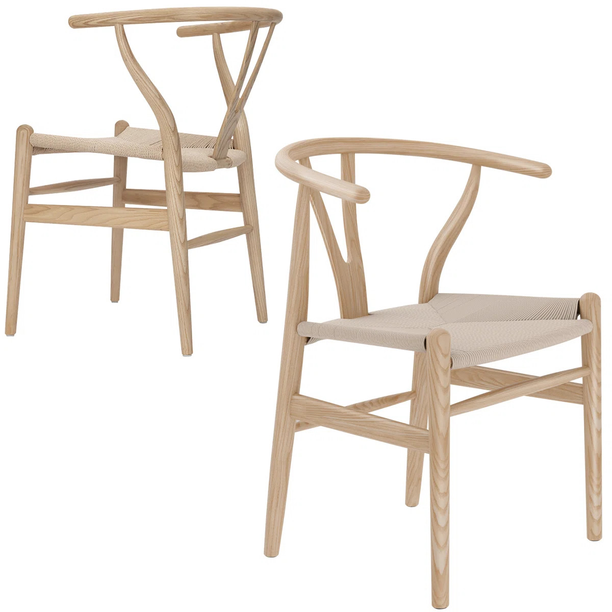 Solid Wood Dining Chair, Mid-Century Chair (Set of 2) | Wayfair North America
