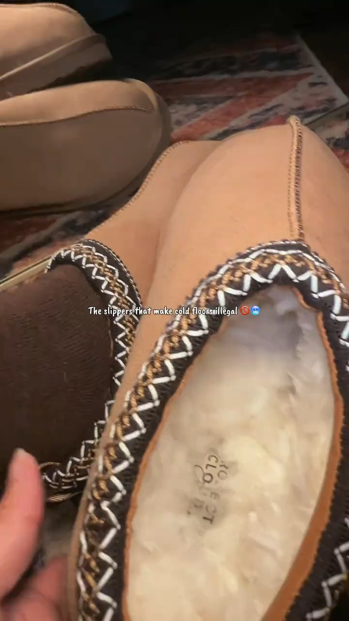 Cold floors are officially banned in this house 🚫🥶 Genuine sheepskin + memory foam insoles = the coziest thing your feet will feel all fall. These are a forever staple, linking them on my LTK! #ad #CozySeason #FallEssentials #SlippersAddict #ComfyVibes #WinterMustHaves