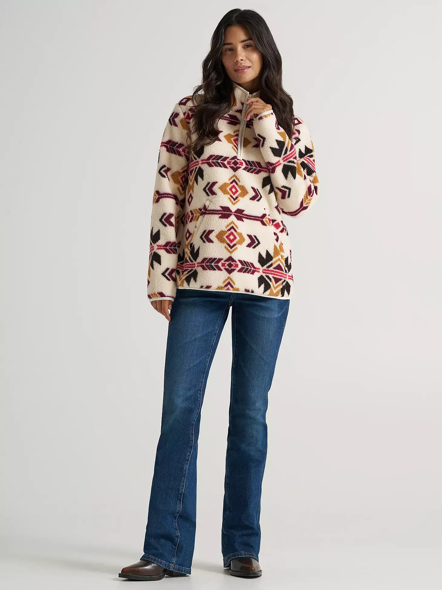 Women's Wrangler Retro® Quarter-Zip Sherpa Pullover | Wrangler