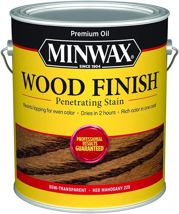 Minwax 71007000 Finish Penetrating Interior Wood Stain, 1 Gallon (Pack of 1), Red Mahogany, 128 F... | Amazon (US)