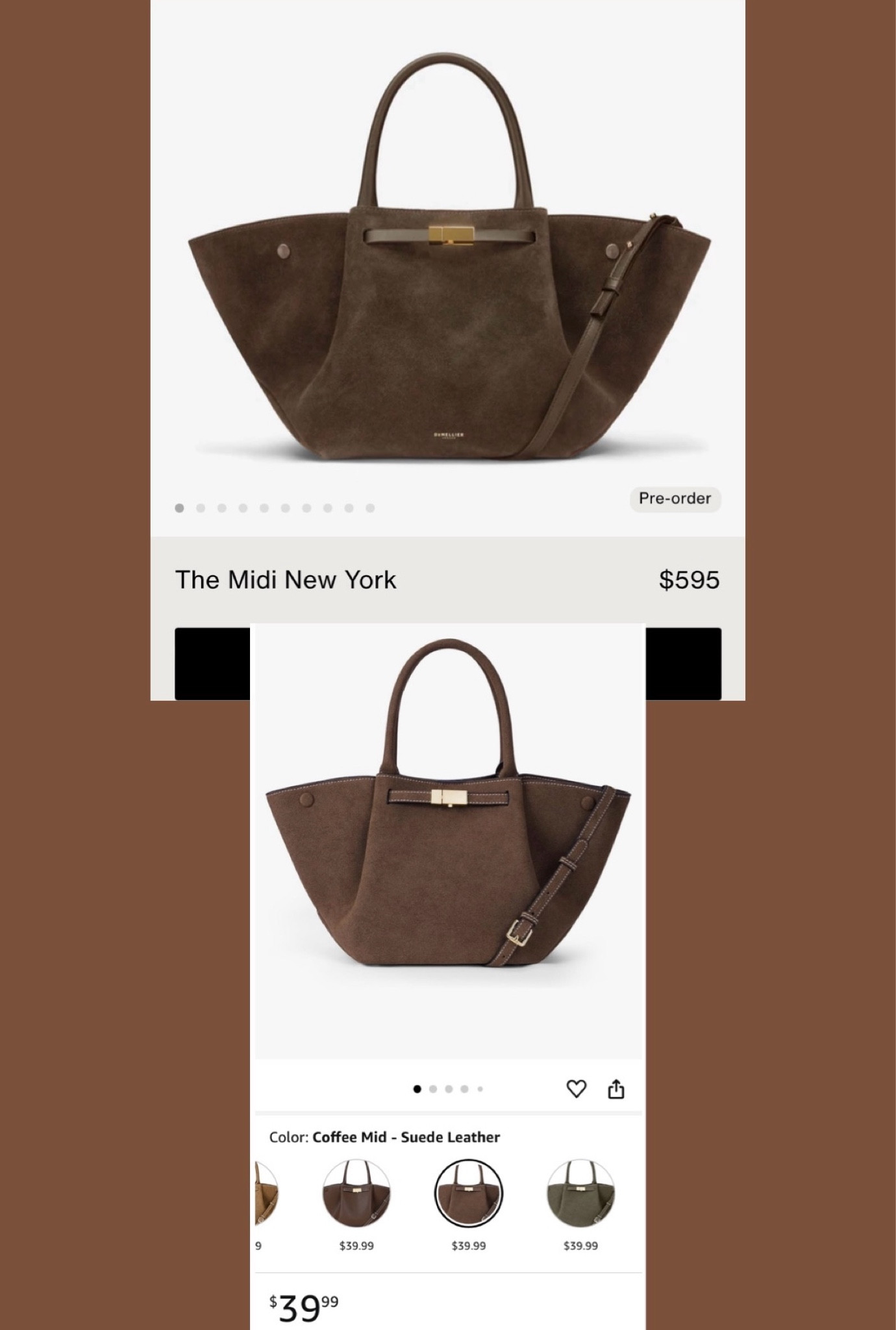 Autumn bag of my DREAMSSS 🍂🤎 Amazon dupe of the Demellier Midi New York suede bag 

Trying the $40 Amazon version is definitely worth a shot to test out!

#LTKStyleTip #LTKFindsUnder50 #LTKFallSale