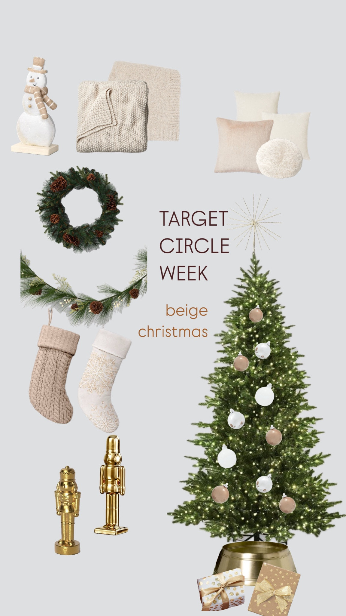 TARGET CIRCLE WEEK SALE- grab your Christmas trees, stockings and more while they’re on sale so you’re ready for the holiday season! I threw together a few of my favorite items to help create this beige Christmas vibe.  🎄

#LTKxTarget #LTKSaleAlert #LTKSeasonal
