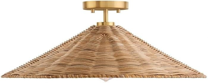 Francis Millar FR60074NBFR 1-Light Ceiling Light in Natural Brass (22'' W x 8'' H) | Amazon (US)