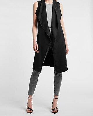 Sleeveless Belted Trench Jacket | Express