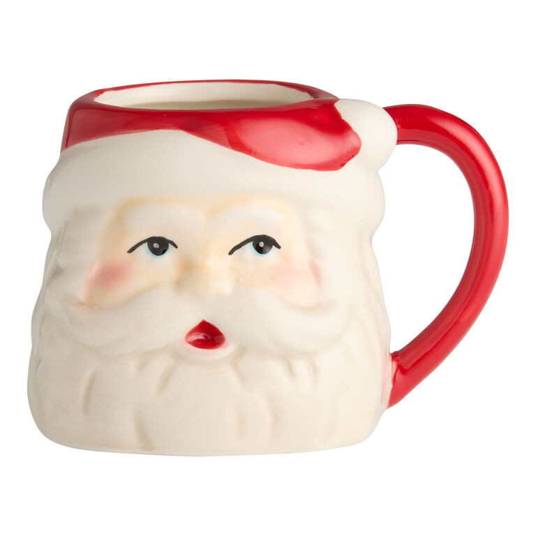 Jolly Santa Hand Painted Figural Ceramic Espresso Mug | World Market