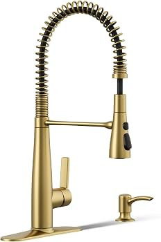 KOHLER Semi-Pro Kitchen Sink Faucet with Soap Dispenser | Amazon (US)