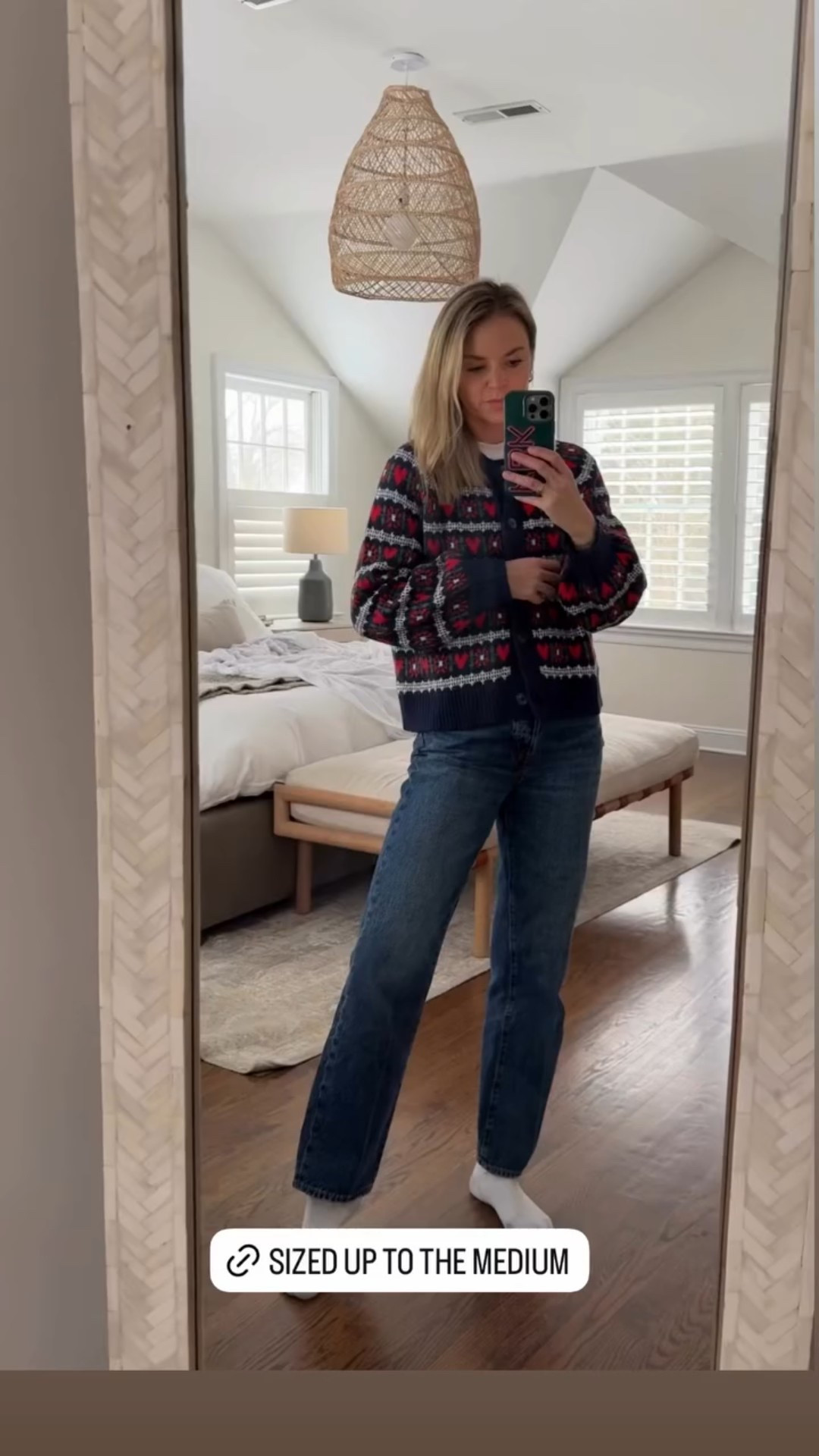 Sweater on sale for $29.99!! I sized up 1 to a medium. Perfect for Valentine’s Day & Christmas 
-26R jeans, tts, I’m 5’5

#LTKSaleAlert #LTKFindsUnder50