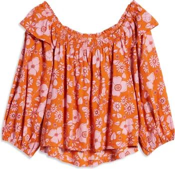 Miss Daisy Ruffle Print Top | Nordstrom Rack