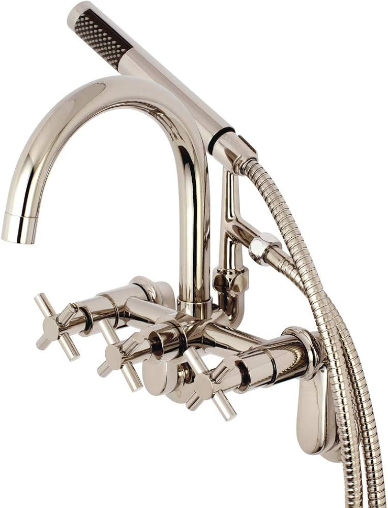 Aqua Vintage AE8156DX Concord 7-Inch Adjustable Wall Mount Tub Faucet, Polished Nickel | Amazon (US)