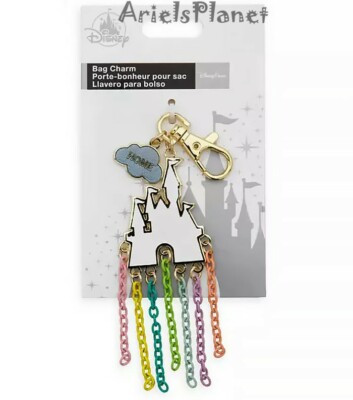 Disney Parks Fantasyland Castle Metal Rainbow Bag Charm Keychain | eBay | eBay US