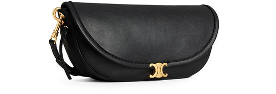 Soft Triomphe little Halfmoon in shiny lambskin - CELINE | 24S (APAC/EU)