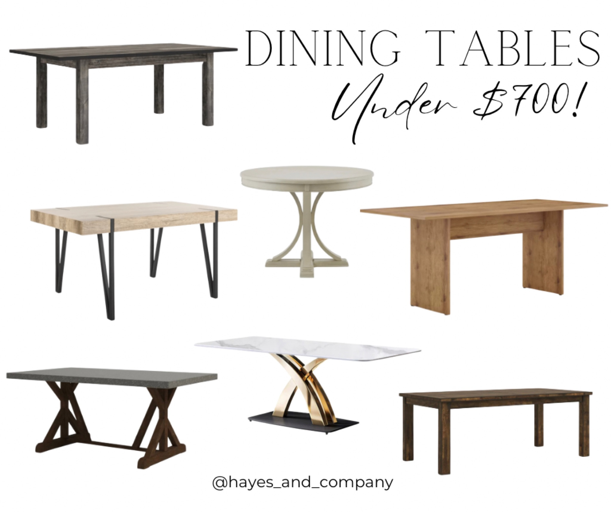 Dining tables in stock and under $700! 

#LTKsalealert #LTKhome #LTKstyletip