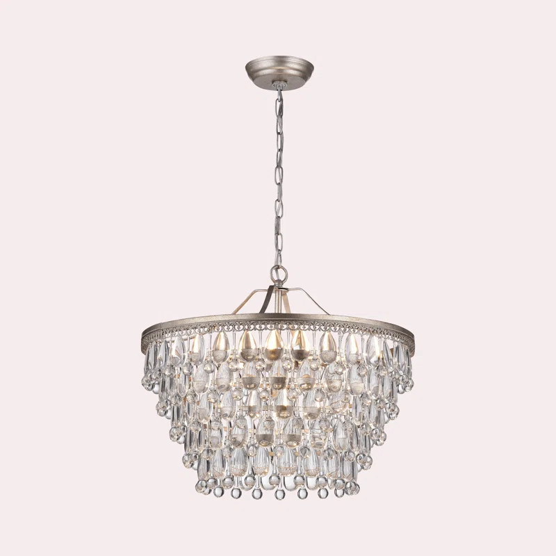 Camille 6 - Light Unique / Statement Tiered Chandelier with Crystal Accents | Wayfair North America
