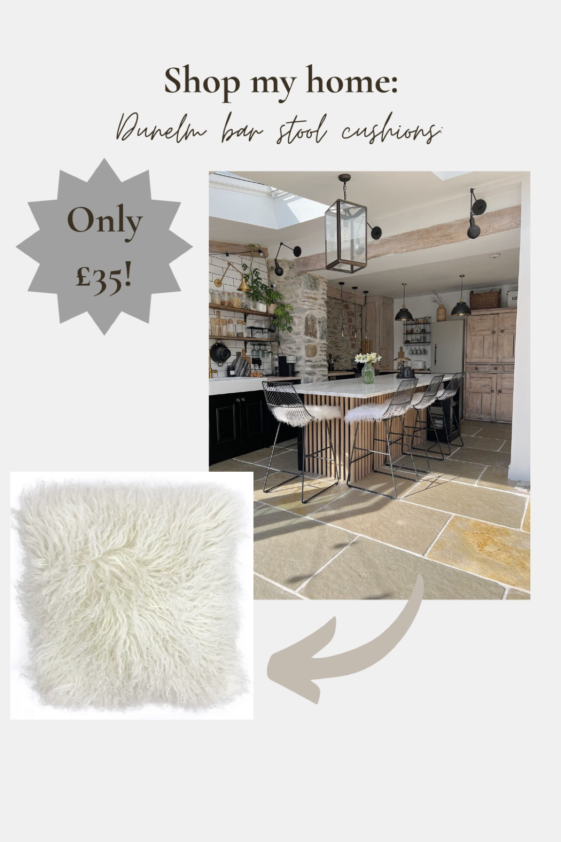 Shop my home: Dunelm bar stool cushions 🤍 #Cushions #ShopmyHome #Dunelm 

#LTKfindsunder50 #LTKfindsunder100 #LTKhome