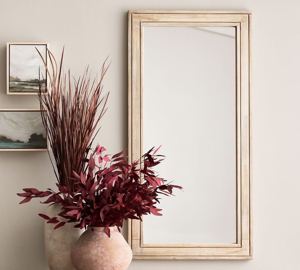 Field Handcrafted Rectangular Wood Mirror | Pottery Barn (US)