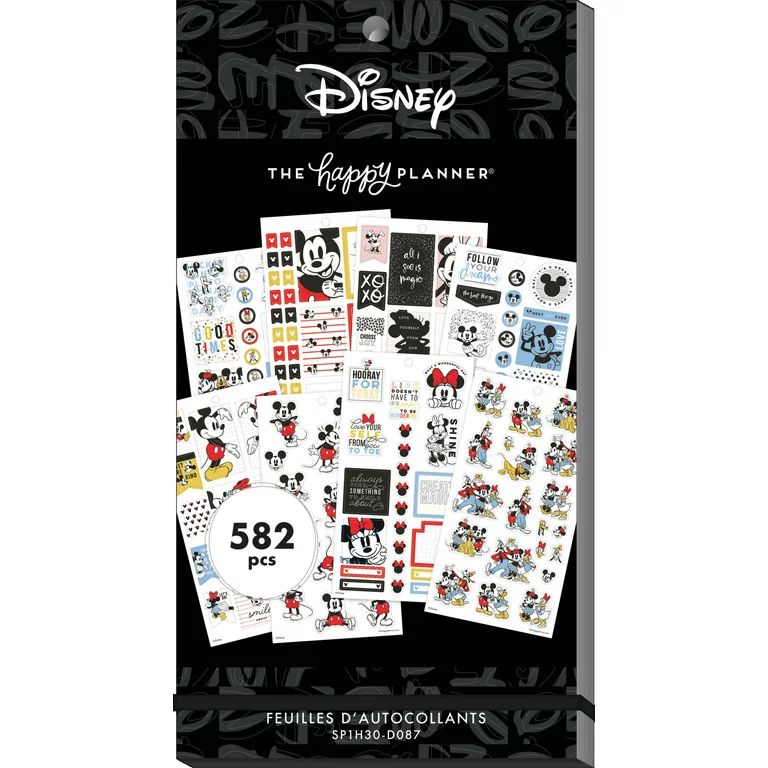 The Happy Planner, Disney, Mickey & Friends Sticker Value Pack- Magic Plans, 4.75" x 0.3" x 9" - ... | Walmart (US)