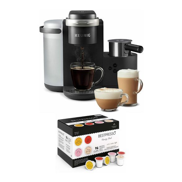 Keurig K-Cafe Single Serve K-Cup Coffee, Latte Maker with 96-Count K-Cup Set | Target