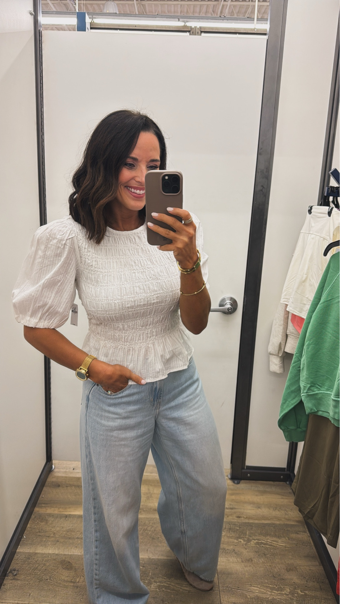 This white blouse with these jeans are so effortless and classy. So flattering and easy to dress up or down, perfect for date nights, brunches, or everyday activities from Old Navy! 

White elevated blouse old navy finds pretty jeans outfit of the day mom life old navy must haves busy mom life effortless white tops affordable easy to flattering mom approved style VintagePcikin 

#LTKWorkwear #LTKOver40 #LTKPetite