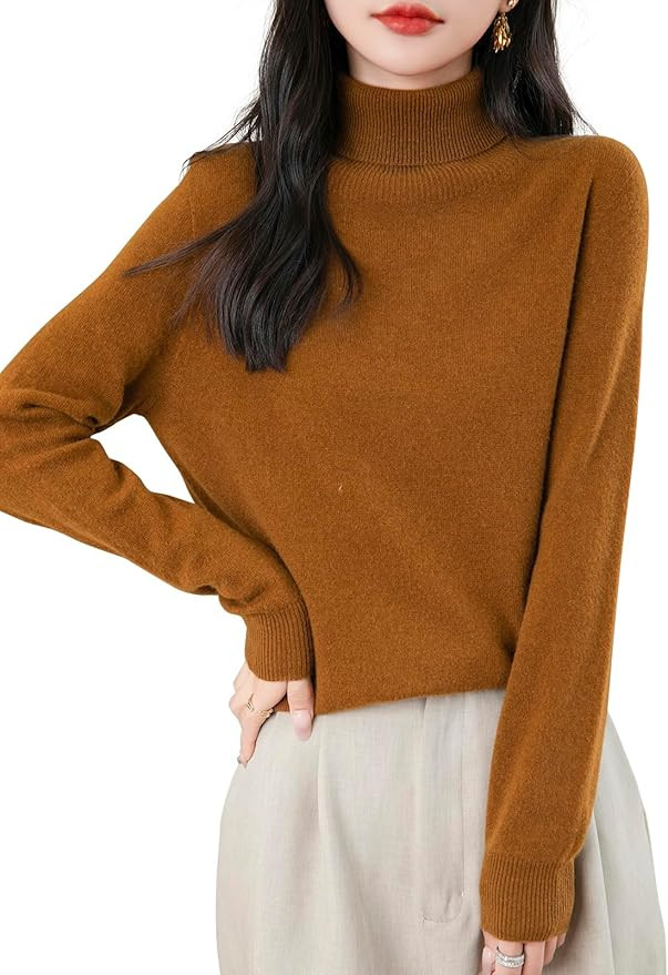 Chanyarn Women's Turtleneck 100% Merino Wool 2025 First-Line Ready to Wear Fall Winter Seamless K... | Amazon (US)