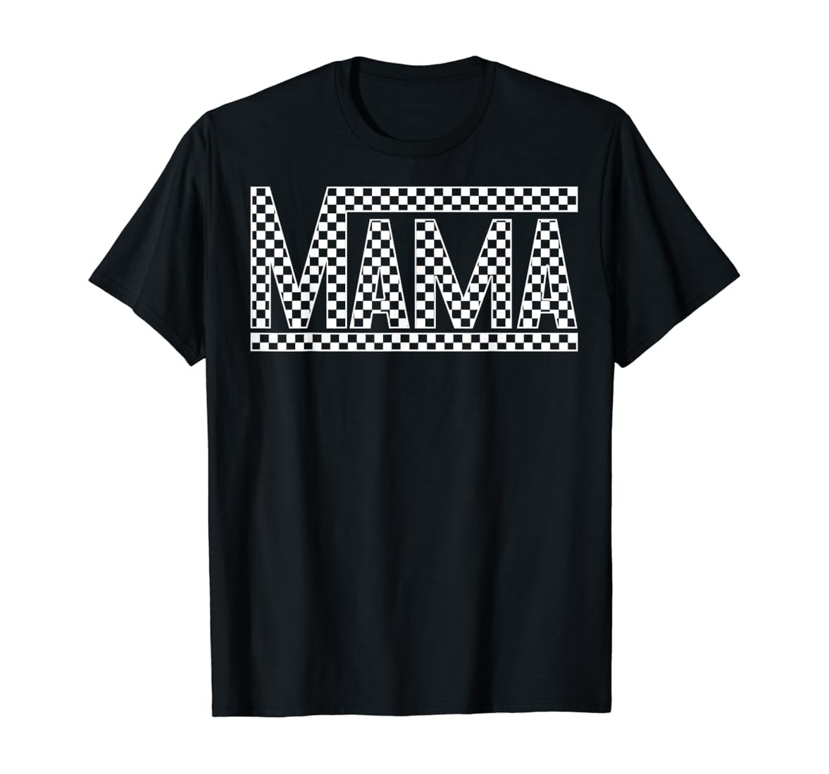 Funny Checkered Mama Black White Gift Women T-Shirt | Amazon (US)