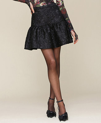 Women's Textured Ruffle Mini Skirt | Macy's