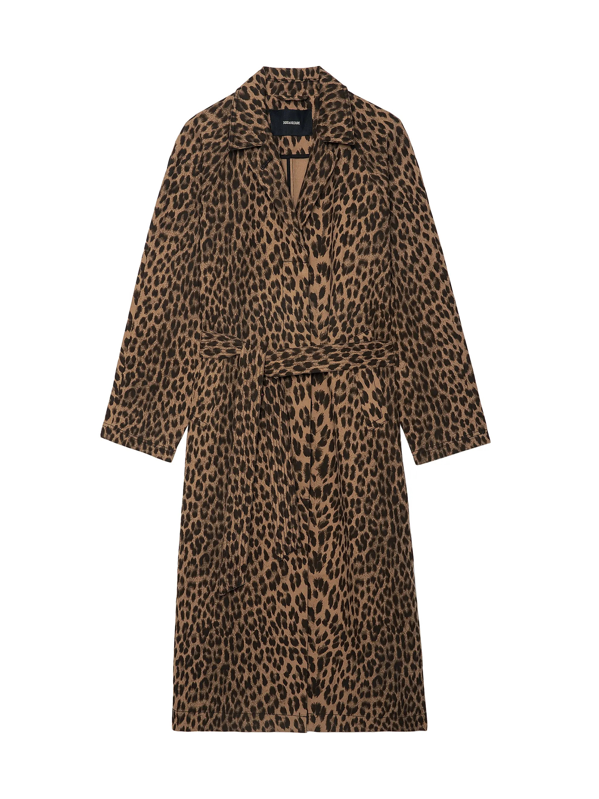 Mentle Leopard-Print Canvas Coat | Saks Fifth Avenue