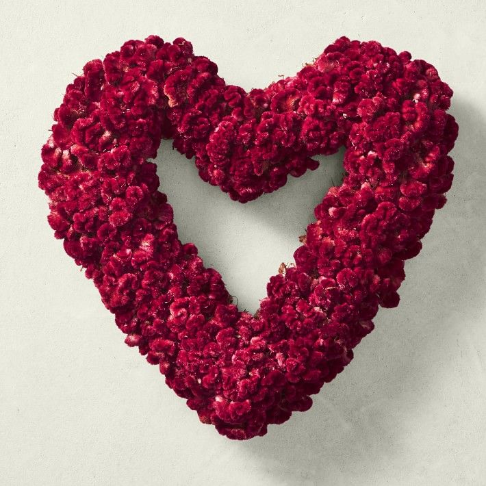 Coxcomb Heart Wreath | Williams-Sonoma