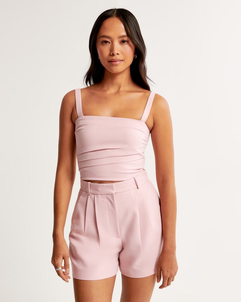 Tailored Squareneck Set Top | Abercrombie & Fitch (US)
