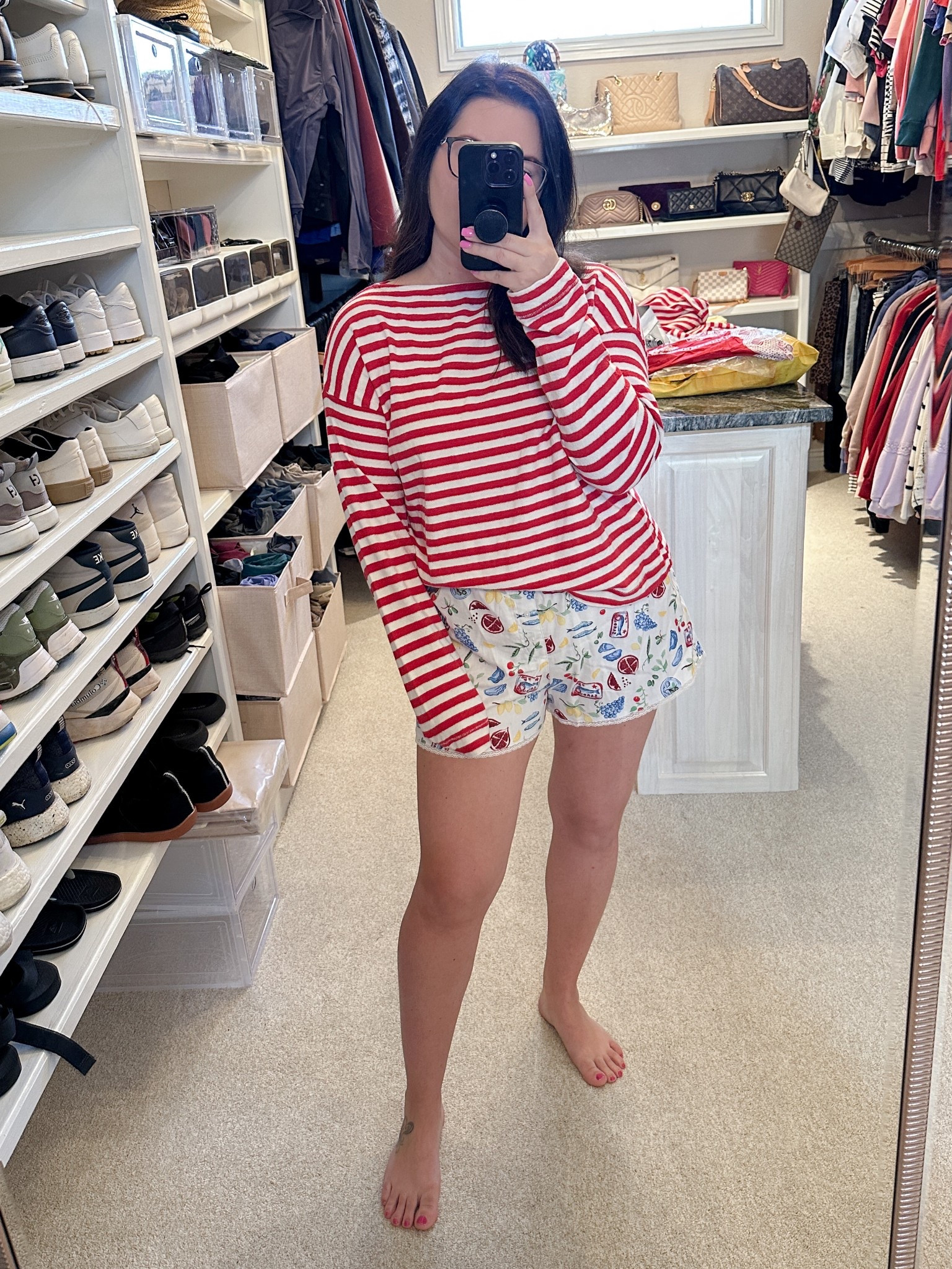 Cute casual outfit for spring and summer. I’m wearing my true size medium in the shorts and sized up one to a large in the top for a loose fit. 

#LTKMidsize #LTKFindsUnder50 #LTKSeasonal