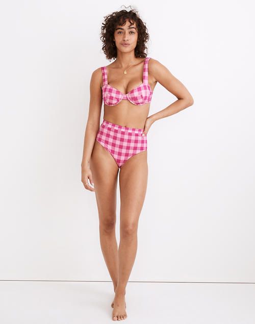 Solid & Striped® Lilo Bikini Top in Gingham Check | Madewell