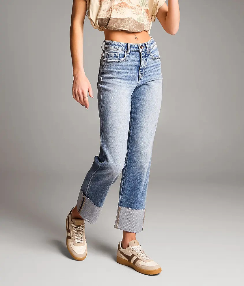 Billie Cropped Straight Stretch Jean | Buckle