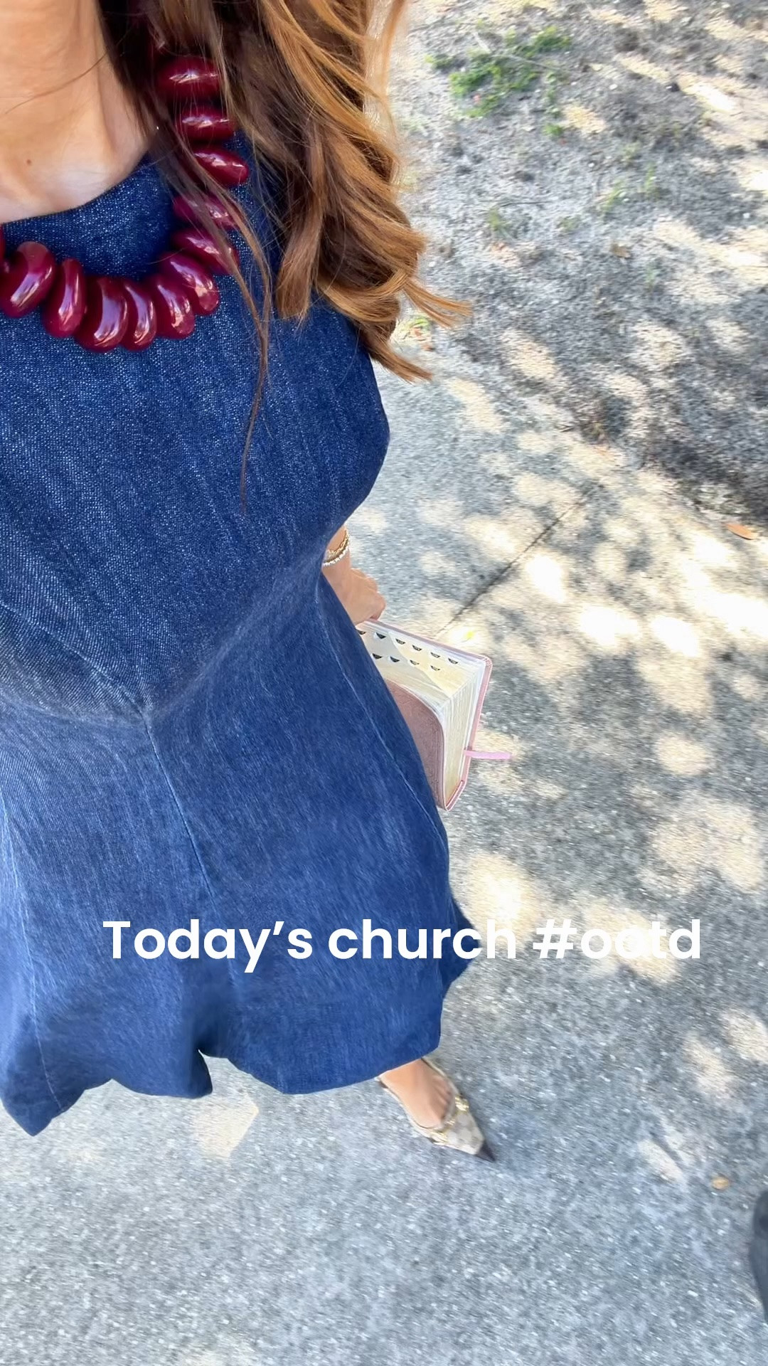 Today’s church outfit! Denim midi dress in XXS petite. Gucci finale slingback heels are TTS. Anthropologie beaded necklace. Work outfit. Workwear. Fall outfit. Fall dress. Fall style.

#LTKCon #LTKootd #LTKPetite

#LTKSeasonal