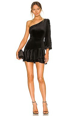 Yumi Kim Dory Dress in Black Velvet from Revolve.com | Revolve Clothing (Global)
