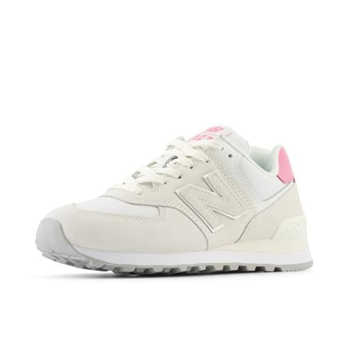 New Balance Women's 574 V2 Evolved Sneaker, Sea Salt/Real Pink, 5 | Amazon (US)
