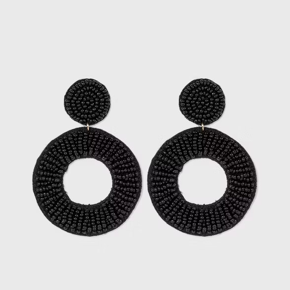 Open Circle Seed Bead Drop Earrings - A New Day™ | Target