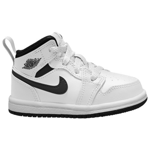 Jordan Boys Jordan AJ 1 Mid - Boys' Toddler Basketball Shoes Black/White/White Size 5.0 | Champs Sports