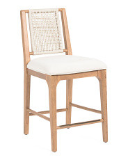 15x38 Rope Woven Counter Stool With Grid Weave | TJ Maxx