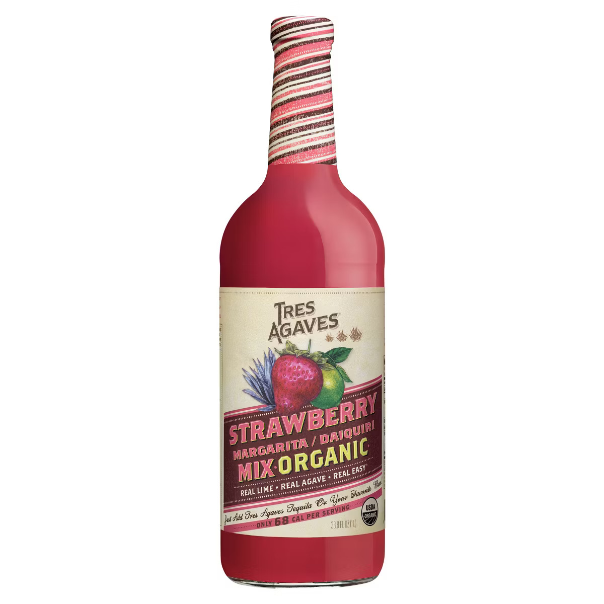 Tres Agaves Organic Strawberry Margarita Mix - 1L Bottle | Target