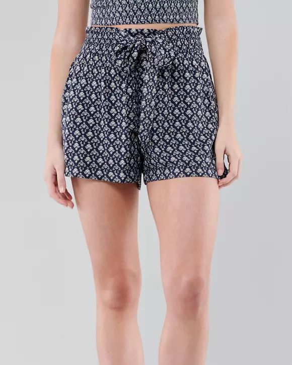 Ultra High-Rise Paper-Bag Woven Short | Hollister (US)