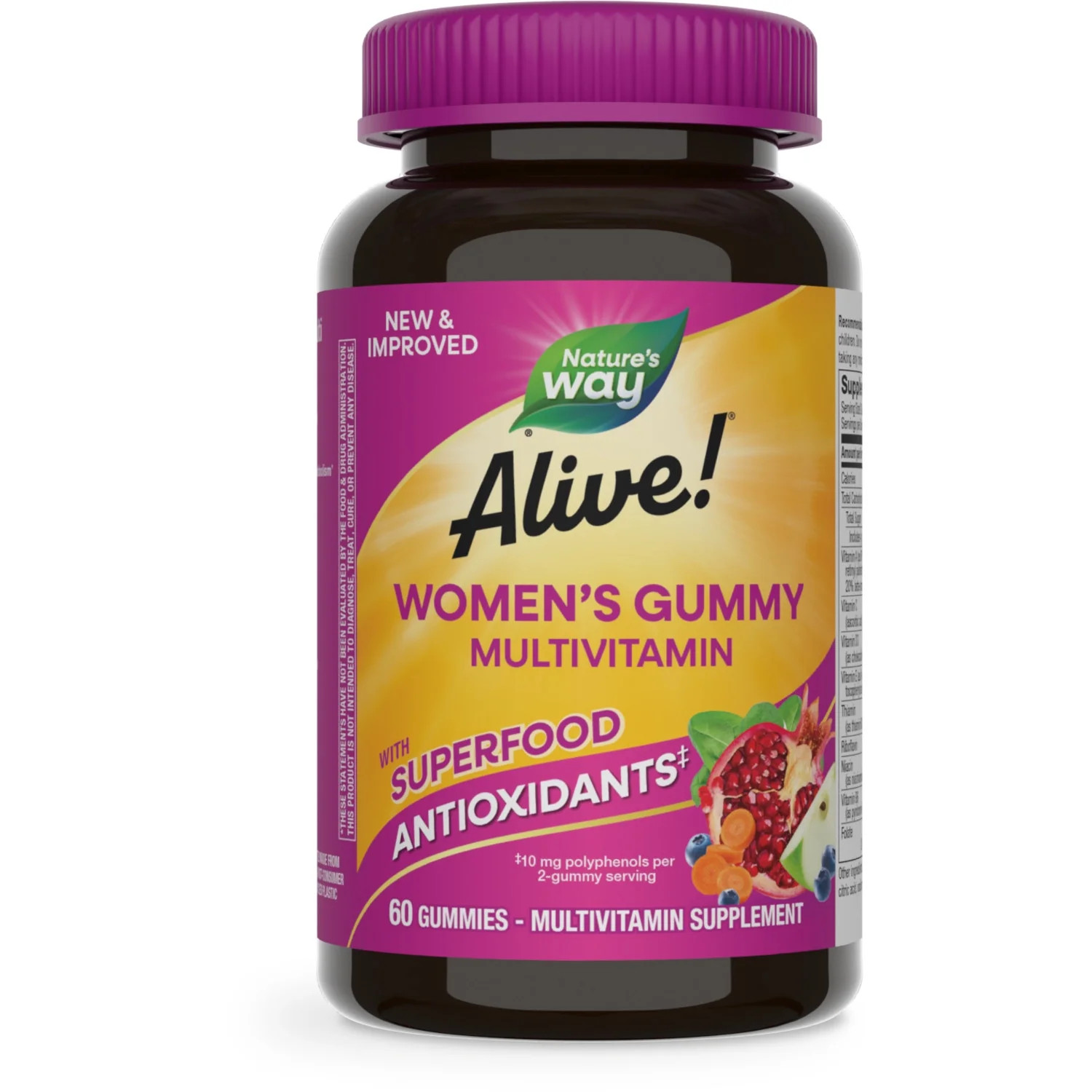 Nature’s Way Alive! Women’s Gummy Multivitamin, Mixed Berry Flavored, 60 Count | Walmart (US)