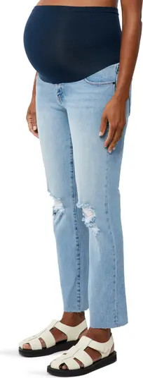 A PEA IN THE POD Articles of Society Rene Distressed Ankle Maternity Jeans | Nordstrom | Nordstrom