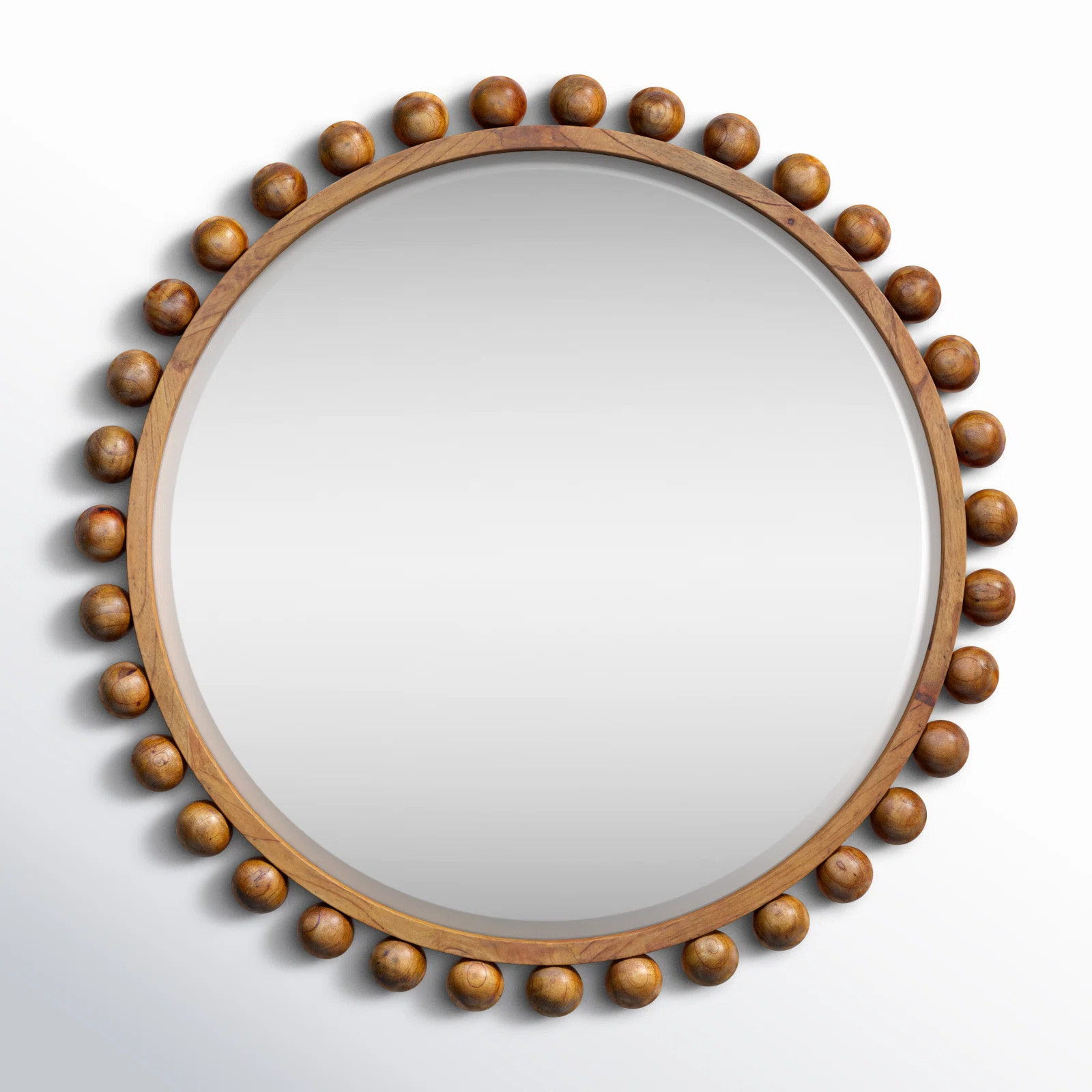 Kappa Solid Wood Round Wall Mirror | Wayfair North America