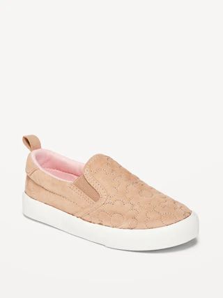 Textured Floral Slip-On Sneakers for Toddler Girls | Old Navy (US)