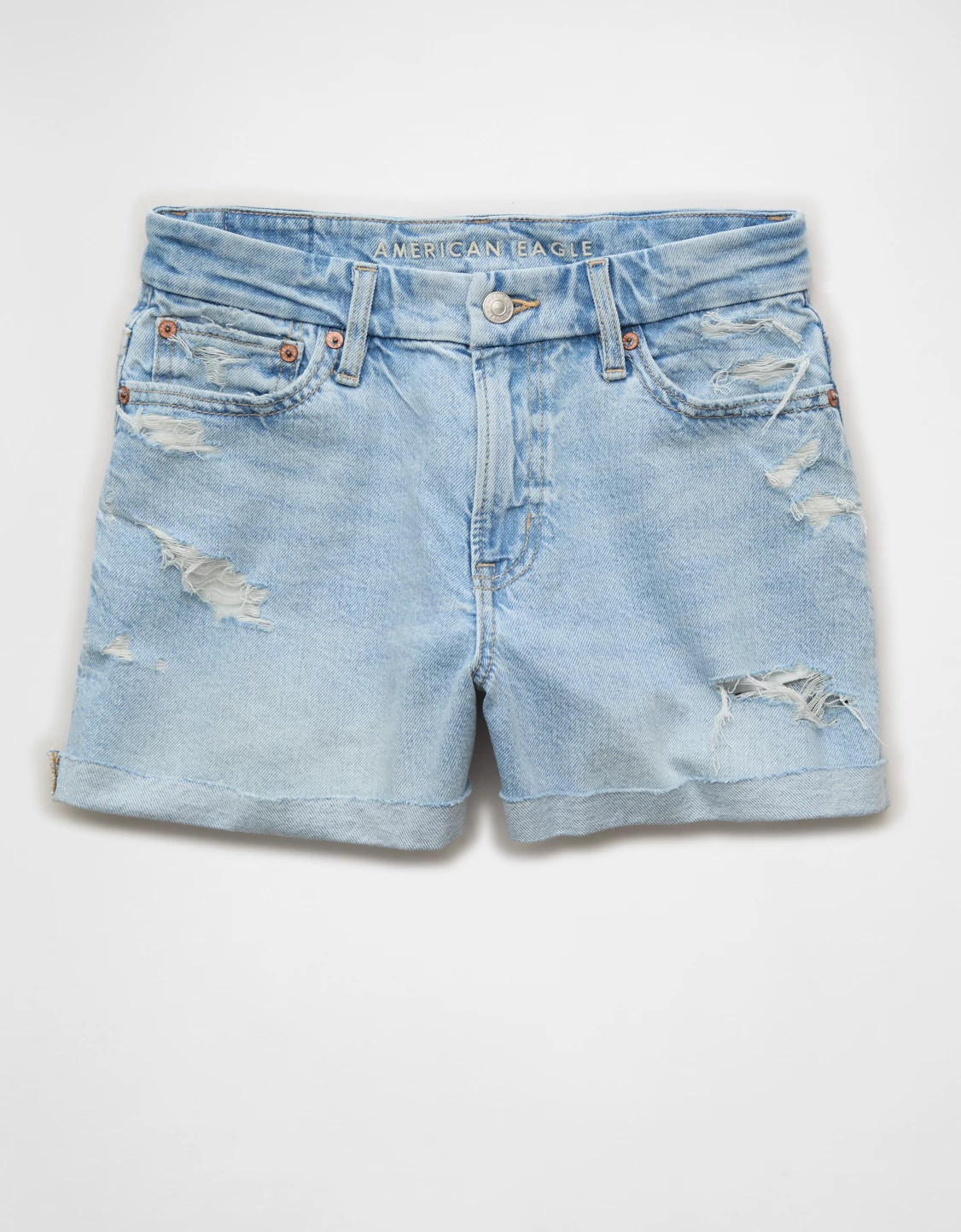 AE 3" Strigid Curvy Super High-Waisted Relaxed Denim Short | American Eagle Outfitters (US & CA)